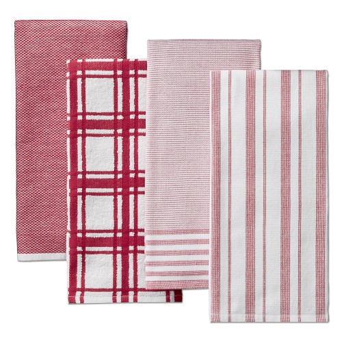 Williams Sonoma Multi-Pack Absorbent Towels, Set of 4, Claret Red