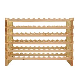 Maple Wine Rack, 12 X 6, 72-Bottle