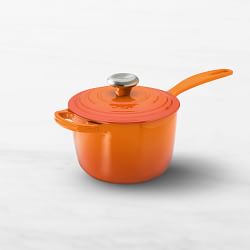 Le Creuset Signature Enameled Cast Iron Saucepan, 1 3/4-Qt., Flame