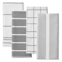 Super Absorbent Waffle Weave Multi-Pack Towels, Drizzle Grey