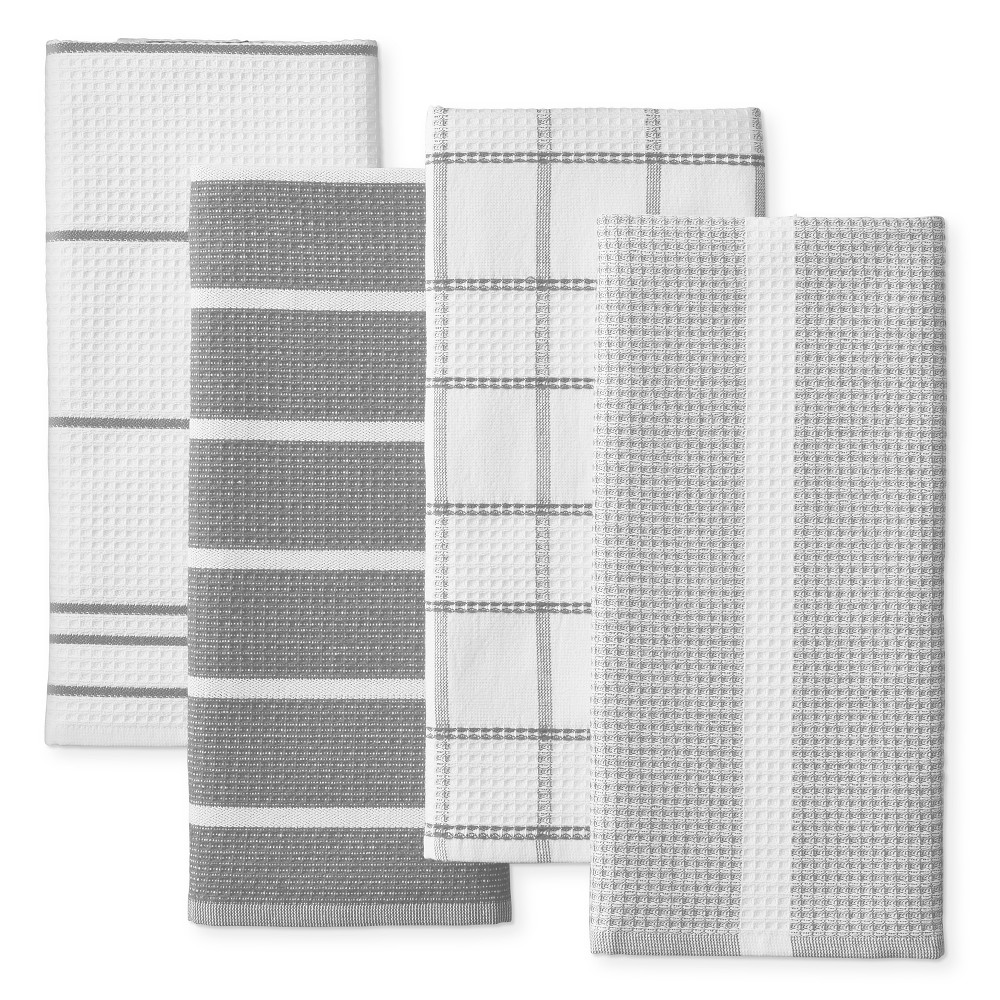 Waffle Weave Towels Drizzle Gray, Set of 4 | Williams Sonoma