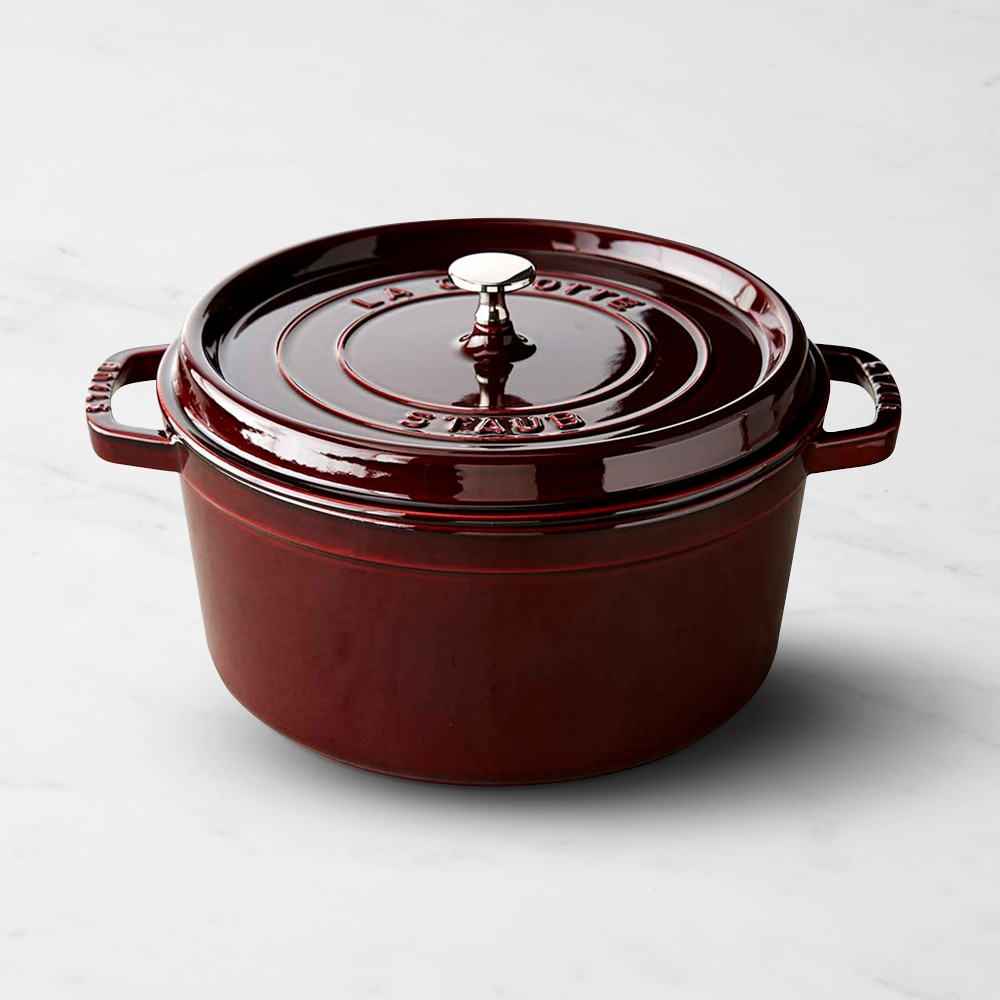 Staub Enameled Cast Iron Round Dutch Oven - 7-Qt., Grenadine