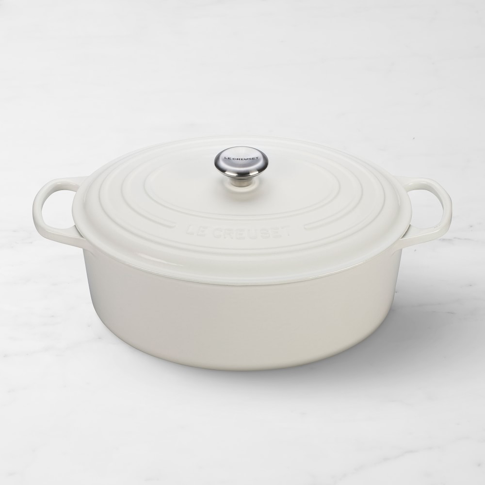 Le Creuset Signature Enameled Cast Iron Oval Dutch Oven - 9 1/2-Qt., White