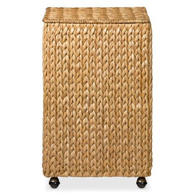 Nantucket Woven Seagrass Single Hamper on Wheels