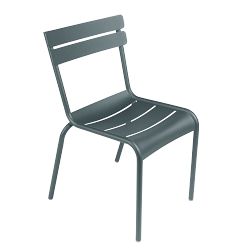 Fermob Luxembourg Outdoor Dining Side Chair, Set of 2,  Aluminum, Anthracite
