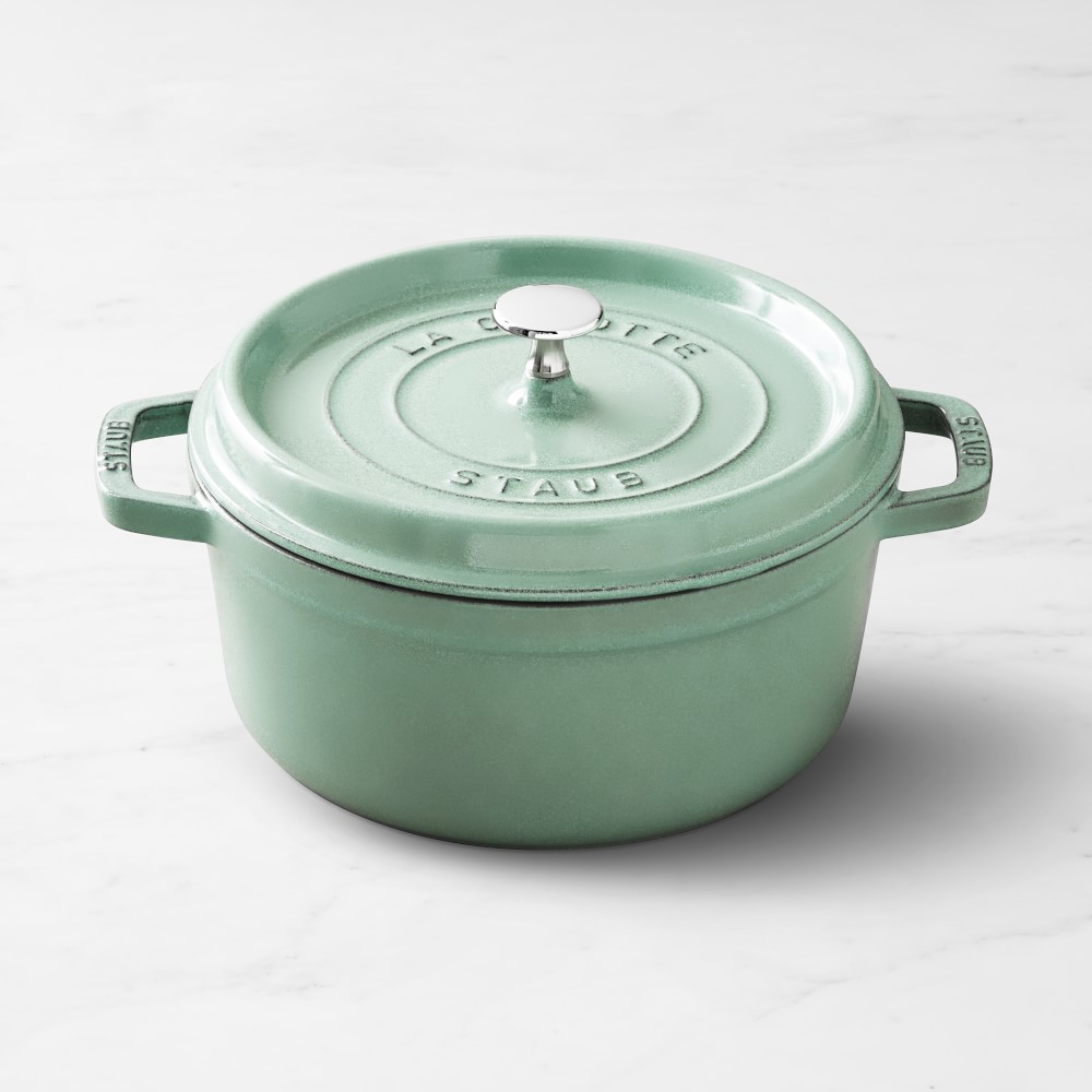 Staub Enameled Cast Iron Round Dutch Oven - 5 1/2-Qt., Sage