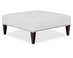 Fairfax Large Ottoman, Tapered Leg with Smooth Top (42")