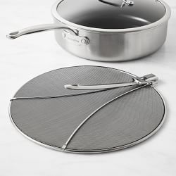 GreenPan&#8482; Premiere Stainless-Steel Ceramic Nonstick 4-Qt. Saut&#233; Pan with Splatter Screen