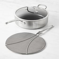 GreenPan™ Premiere Stainless-Steel Ceramic Nonstick 4-Qt. Sauté Pan with Splatter Screen