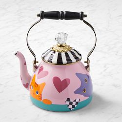 MacKenzie-Childs Cat Love Tea Kettle, 2-Qt.