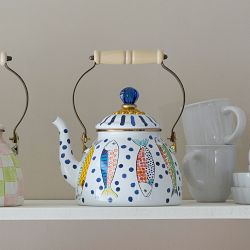 MacKenzie-Childs Go Fish Tea Kettle, 2-Qt.
