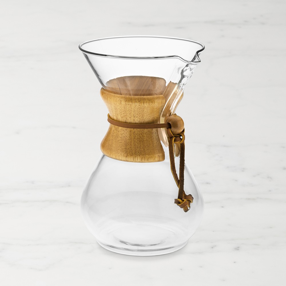 Chemex® Pour-Over Glass Coffee Maker, 6-cup