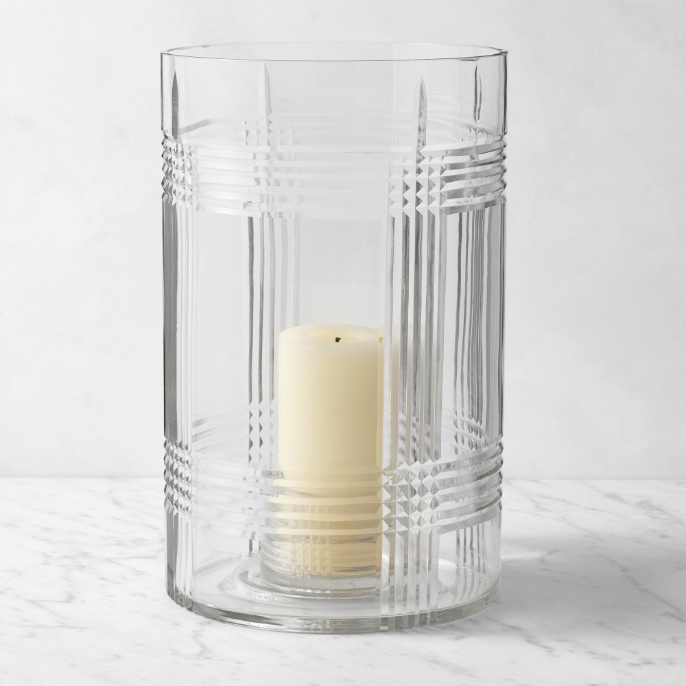 Calloway Plaid Hurricane Candle Holder