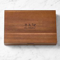 Global Classic Steak Knives in Acacia Gift Box, Set of 8