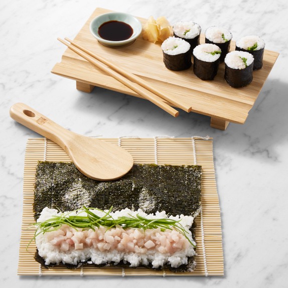 Joyce Chen Bamboo Sushi Board and Sushi Roller Kit