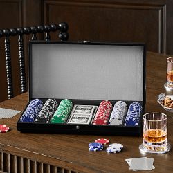 Mathis Leather Poker Set