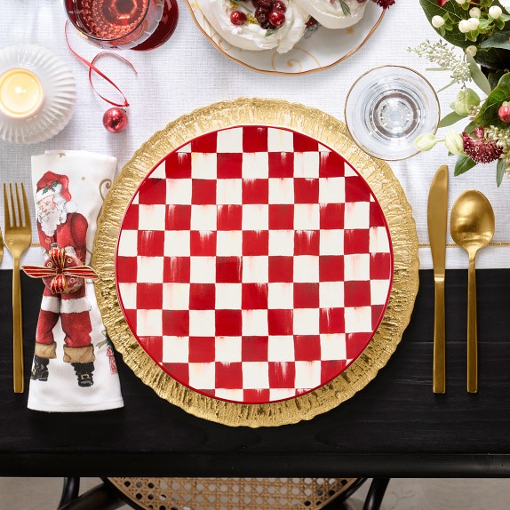 MacKenzie-Childs Cherry Check Dinner Plates