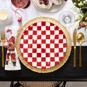 MacKenzie-Childs Cherry Check Dinner Plates | Williams Sonoma