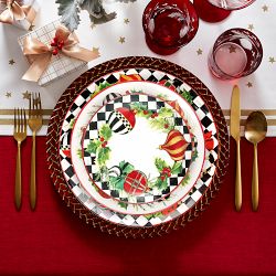 MacKenzie-Childs Deck The Halls Appetizer Plates