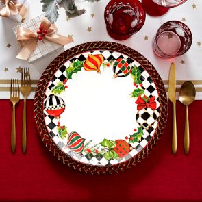 貴重新品未使用GalleryHolly&theJoy クリスマス皿2枚 Jolly Plate, Multi, Stoneware
