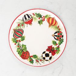 MacKenzie-Childs Deck The Halls Salad Plates, Set of 4