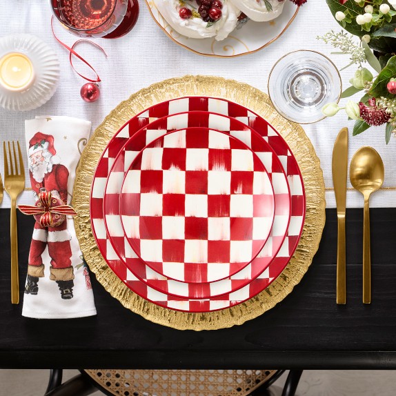 MacKenzie-Childs Cherry Check Appetizer Plates