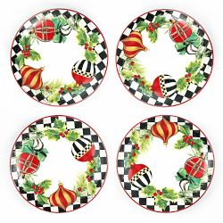 MacKenzie-Childs Deck The Halls Appetizer Plates