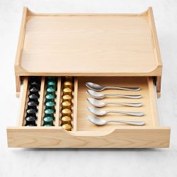 Hold Everything Coffee Storage Station Pull Out Drawer, Ashwood
