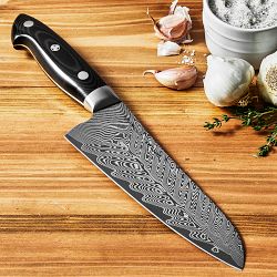 Zwilling Bob Kramer Damascus Steel Santoku Knife, 7"