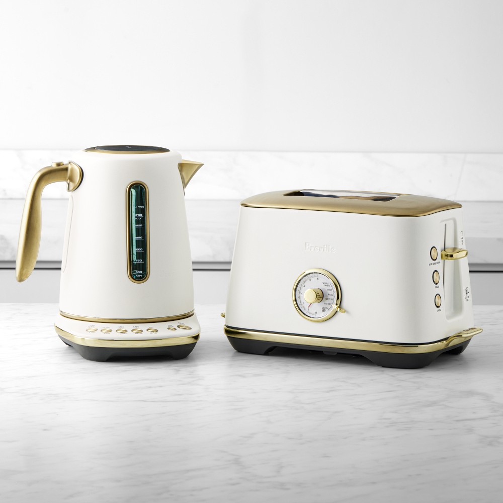 Breville Luxe Kettle & Toaster Set Brass Collection - Sea Salt & Brass
