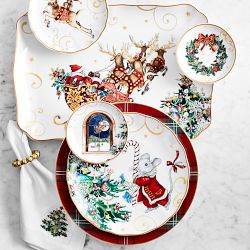 'Twas the Night Before Christmas Santa &amp; Sleigh Platter