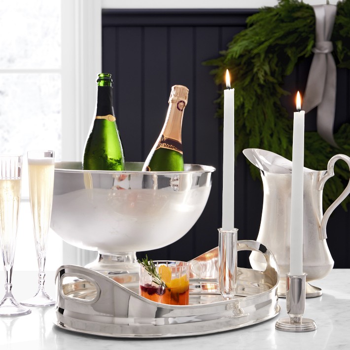 SEAU à CHAMPAGNE Acier Chromé Vin Art de la Table Champagner Eimer