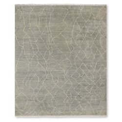 Mountain Fog Hand-Knotted Rug, Grey