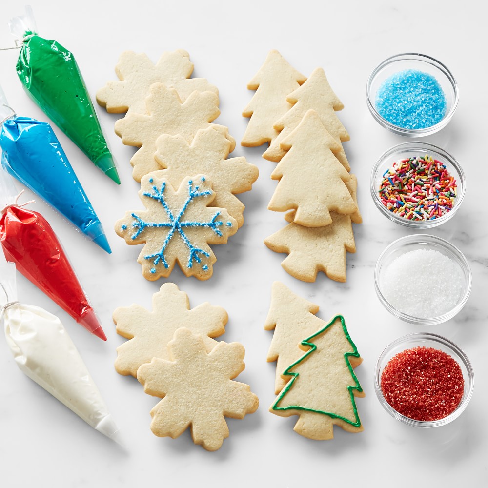 DIY Christmas Tree & Snowflake Cookie Kit | Williams Sonoma