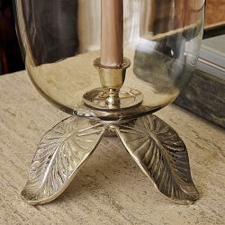 Josh Young x Williams Sonoma Home Lily Pad Hurricane Candle Holder