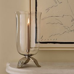 Josh Young x Williams Sonoma Home Lily Pad Hurricane Candle Holder