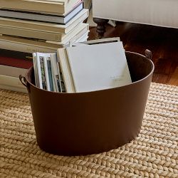Josh Young x Williams Sonoma Home Marta Leather Basket