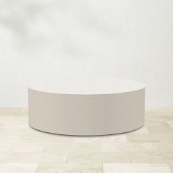 Blinde Circ 39" Low Round Coffee Table, Bone