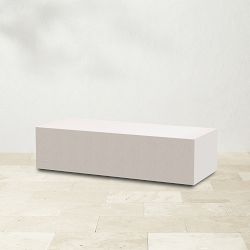 Blinde Bloc 39" Rectangular Coffee Table, Bone