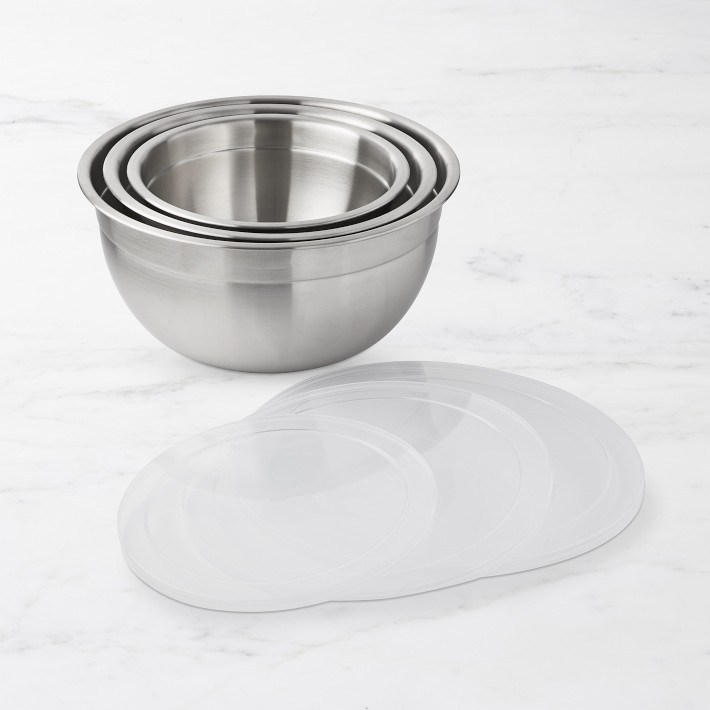 Williams Sonoma Stainless Steel Mixing Bowls With Lid - Set Of 3