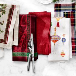 Holiday Ornaments Napkins, Set of 4