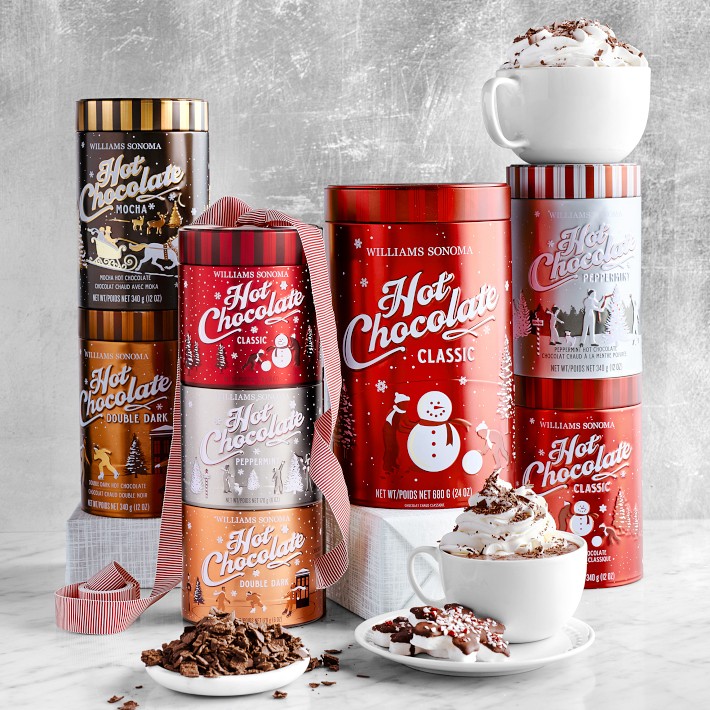 Williams Sonoma Peppermint & Classic Hot Chocolate Gift Set
