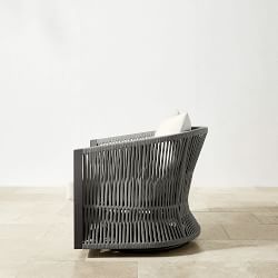 Pasadena Outdoor Metal and Rope Swivel Chair