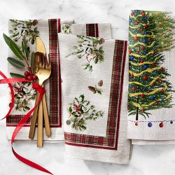 Forest Plaid Napkins, Set of 4