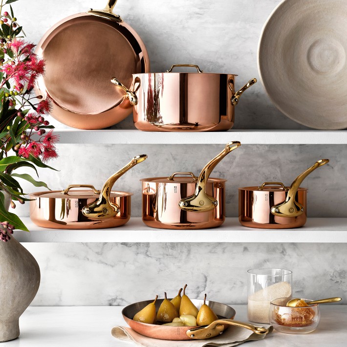 Mauviel M'250B Copper 10-Piece Cookware Set | Williams Sonoma