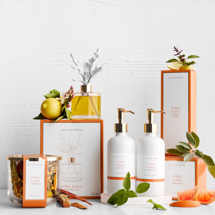 Home Fragrance Citrus & Sage Porcelain Diffuser | Williams Sonoma