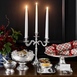 Heirloom Silver Caviar Bowl with Shot Glasses