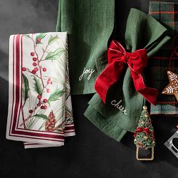 Velvet Bow Napkin Rings, Set of 4