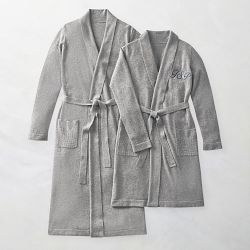 Chambers&#174; Long Cashmere Robe, Grey