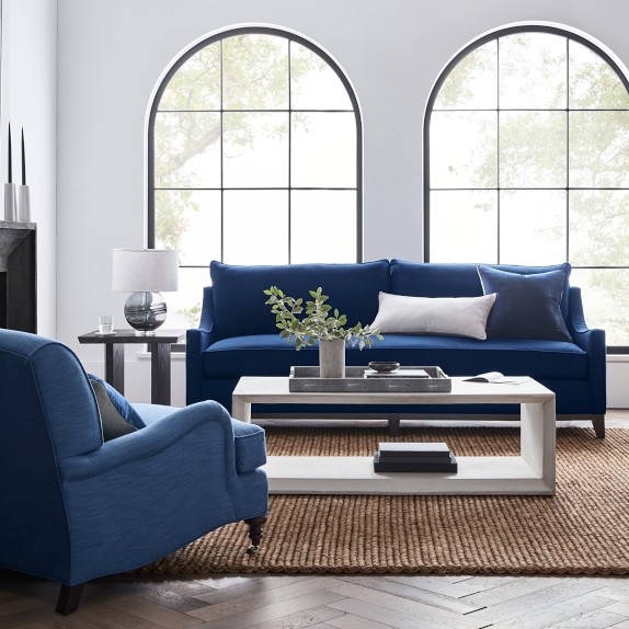 Faux Shagreen & Brass Ottoman Tray, Square